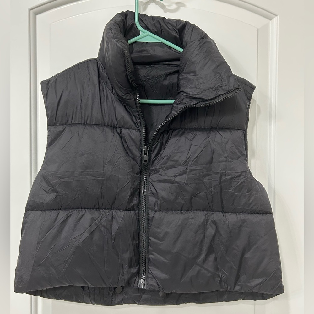 Amazon Black Puffer Vest NWOT
